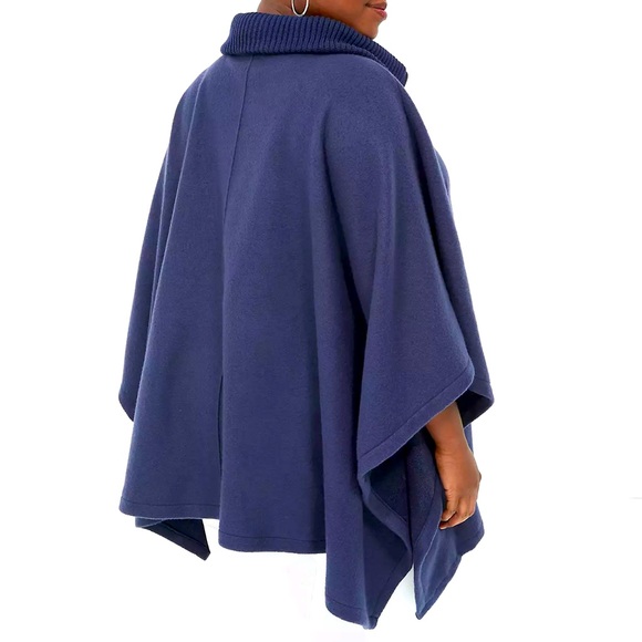 Lane Bryant Relaxed Sweater-collar Poncho/Cape Sz 26/28. NWT - Picture 2 of 10